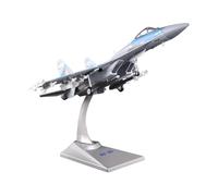 DuskHaven Modèle d'avion échelle 1:72, Modèle de Chasseur en Alliage Moulé sous Pression, Jouets Miniatures Souvenirs, Chasseur en Métal avec Présentoir Pou, Bleu