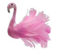 DuskHaven Ornement de Noël En Plumes Artificielles - Décoration Unique et élégante - Léger - Idéal pour Les Fêtes et Les Célébrations - Ornement Cr, Rose 13x10x8.5cm