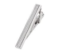 DuskHaven Pince à Cravate en Laiton, élégante, Décorative, Classique, Facile à Utiliser, Idéale pour Un Cadeau, Un Mariage, Une Entreprise Ou Une Cravate Fine, Argent