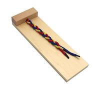DuskHaven Planche à Tisser En Bois à 3 Cordes de Couleurs Variées, pour Développer Des Compétences Pratiques et Interactives de Coordination.