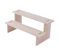 DuskHaven Présentoir En Bois, Vitrine de Comptoir, Figurines D'action, étagère de Rangement, Présentoir Rustique pour Poupées, Chambre à Coucher de, 2 couches