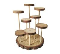 DuskHaven Présentoir surélevé En Bois pour, étagères D'exposition pour Bijoux, 8 Plateformes