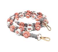 DuskHaven Purse Sangle Remplacement Macramé Fleurs Tressées Porte-clés Lanière Tissé Créatif Corde pour Femmes Convient à Cadeaux Décoration Accessoires, Modèle E