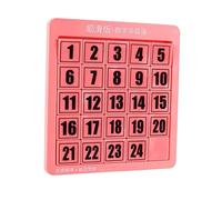 DuskHaven Puzzle Coulissant, Jouet éducatif Numérique pour S'amuser, Cadeau d'anniversaire, pour S'entraîner, Rose 24 Cubes