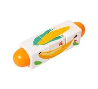 DuskHaven Puzzle Rotatif en Bois Jeu de Construction Bloc Motricité Développement Cognitif Interactif Parent Enfant Animaux Dessin Convient pour, Fruits Légumes