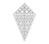 DuskHaven Règle Quilting Gabarit Couture Plaque Triangle Acrylique Fonction Dessin Adapté pour Couture Patchwork Projet Créatif Décoration Maison, je