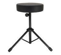 DuskHaven Siège de Batterie Rembourré, Tabouret de Batterie, Banc de Clavier, Selle de Batterie avec Base Trépied, Coussin En Mousse et Revêtement En Cuir,