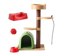 DuskHaven Structure de Jeu Miniature pour Chat Grimpant, Décoration pour La Création d'un Jardin Féerique