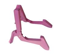 DuskHaven Support de Guitare Pliable En pour Basse et Ukulélé, Support de Sol Antidérapant En PP pour Cours et Spectacles de Musique, Rose