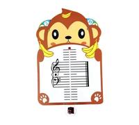 DuskHaven Tableau de Notation Musicale, Outil Pédagogique Musical, Tableau de Reconnaissance Des Animaux, Tableau Créatif avec Cadran de Solfège, Forme de Singe
