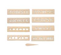 DuskHaven Tableau de Traçage en Bois pour L'apprentissage Précoce de L'écriture, Exercices et Activités Scolaires, Alphabet