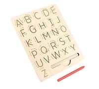 DuskHaven Tableau D'exercices En Bois Double Face avec Stylo pour Enfants et