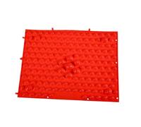 DuskHaven Tapis de pour Les Pieds avec Fonction D'acupression - Accessoire éducatif - Dalle Sensorielle Pratique et Antidérapante, Utilisa, Rouge