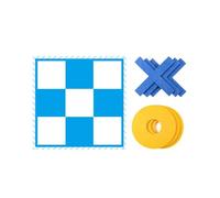 DuskHaven Toe Jeu Rien et Croix Parent Enfant Jeu Interactif XO Jouet XO Jeu D'échecs pour Le Divertissement Enfants Fête Faveur, Bleu et blanc