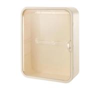 DuskHaven Vitrine pour Figurines, Présentoir D'exposition, Polyvalente, Anti-poussière, élégante, Boîte de Rangement pour Poupées, Idéale pour Le Bureau, Po, couleur crème