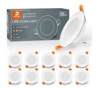 DUSKTEC Spot LED Encastrable Extra Plat 220V, Blanc Chaud, Lot 10 Spot LED 7W 660LM Salle de Bain, Spot Encastré Plafond IP44 Trou 68-90mm Pour Cuisine Salon Couloir