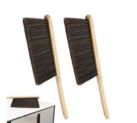 Dust Brush Hand Broom - Soft Bristle Housekeeping Supplies for Cleaning | Rectangular Shell with Magnetic Base, Modern Dispenser for Bed, Sofa, Car and Furniture