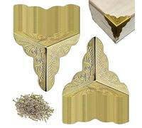 Dust Corners for Stairs - 100PCS Metal Corner Protectors for Box - Antique Wear-Resistant Dust Corners, Stair Protection Optimized Elegant Corner Protectors for Wooden Steps