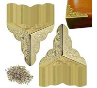Dust Corners for Stairs - 100PCS Metal Corner Protectors for Box - Antique Wear-Resistant Dust Corners, Stair Protection Optimized Elegant Corner Protectors for Wooden Steps