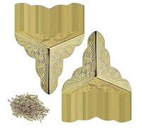 Dust Corners Lot de 100 protections de coin décoratives en métal antipoussière