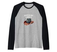 Dust Glory and Jesus Western Chapeau de Cowboy Croix Drapeau américain Manche Raglan