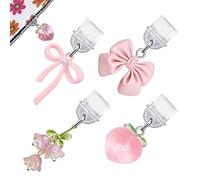 Dust Plug Charm Set, Cute Dustproof Decorative Pendants, 4 Piece USB C Port Plug Covers for Phone Tablet Laptop Reader Devices, Women Men, Travel Home Office School Outdoor for Port Protection