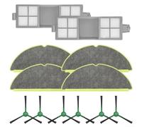 DustCompactor/Combo Robot Aspirateur pour Roomba-205 Cleaner Kit de pièces de rechange avec 2 filtres HEPA, 4 chiffons en microfibre et 6 brosses latérales en nylon pour un nettoyage efficace des