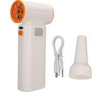 Duster d'air électrique Charge USB haute vitesse Multifonctionnel Souffleur de pression portable avec éclairage pour l'extérieur blanc