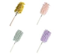 Duster de Microfibres,Plumeau Poussière 4 pièces Lavable Bendables Brosse à Poussière avec Poteau Extensible