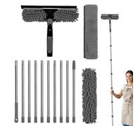 Duster Web MicroFiber Spider à haute portée - Duster extensible | Fournitures de nettoyage ergonomiques avec poteau extensible pour planche de ponçage de lampe de ventilateur de plafond