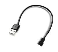 DUSTEWQ Câble d'alimentation USB vers 3 broches/4 broches pour ventilateur de châssis, câble de connexion dédié pour ventilateur de refroidissement d'ordinateur de bureau, tension de sortie 5 V. (30