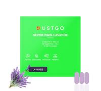 DUSTGO Pastilles Détergent Multi-Machines Lavande - Shampouineuse, Aspirateur et Robot Laveur, Lave-Linge - 15 Pastilles Concentrées, Peu Moussant, Sols et Textiles