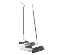 Dustpan And Broom Set - Sweeping Duster Tool Gadgets 3 Pieces, Compact Cleaning Brush Kit | Home Kitchen Apartment Use, Indoor Outdoor Floor Dorm Garage Utility, Easy Storage Broom Dustpan Organizer