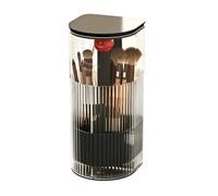 Dustproof Toothbrush Holder - 4 Compartments Lifting Container with Lid | Bathroom Makeup Brush Organizer with Covered Storage Design for Eyebrow Pencil Cosmetic Bathroom Vanity Counter Desktop Pantr