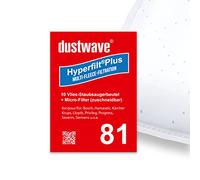 Dustwave® Lot de 10 sacs d'aspirateur + filtre pour Siemens VZ41FGALL - Type G ALL (n° 17000816), sacs d'aspirateur en micro-non-tissé avec fermeture hygiénique