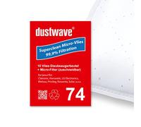 Dustwave® Lot de 10 sacs d'aspirateur pour aspirateur traîneau LG Electronics V-CP 243 RDB, RDN, RDR, RDS - Fabriqué en Allemagne + micro filtre