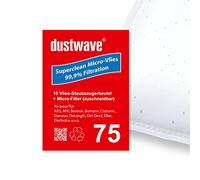 Dustwave® Lot de 10 sacs d'aspirateur pour aspirateur traîneau Progress - PC 4103 / PC4103 - Fabriqués en Allemagne - Avec micro filtre