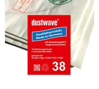 Dustwave® Lot de 10 sacs d'aspirateur pour aspirateur Vorwerk Tiger 251 avec micro-filtre inclus