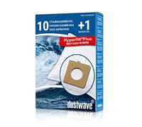 Dustwave® Lot de 10 sacs d'aspirateur pour Hoover TX51PAR 011 Telios Extra - Hautement efficaces, multicouches en microfibre non-tissée avec fermeture hygiénique - Fabriqué en Allemagne