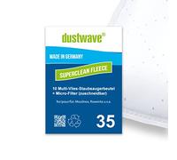 Dustwave® Lot de 10 sacs filtrants pour aspirateur Rowenta RO 4511 / RO4511 Silence Force - Sacs d'aspirateur de marque fabriqués en Allemagne + micro-filtre inclus
