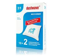 Dustwave® Lot de 20 sacs d'aspirateur compatibles avec Miele S381 / S 381 - Fabriqués en Allemagne - Microfiltre et micro-filtre inclus