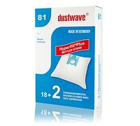 Dustwave Lot de 20 sacs d'aspirateur compatibles pour aspirateur traîneau Siemens VS06G2410 / Synchropower Power Edition / 2400 W / Sacs de marque / Fabriqués en Allemagne + 2 filtres microfibre