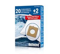 Dustwave® Lot de 20 sacs d'aspirateur pour Hoover TX42PET 011 Telios Extra - Hautement efficaces, multicouches en microfibre non-tissée avec fermeture hygiénique - Fabriqué en Allemagne