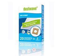 Dustwave® Lot de 20 sacs filtrants pour aspirateur Moulinex - MO 5200 » 5299 Compacteo Ergo - Sacs à poussière de marque fabriqués en Allemagne + microfiltre inclus