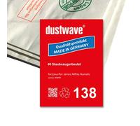 Dustwave® Lot de 40 sacs d'aspirateur pour Numatic 604015 - Qualité supérieure - Fabriqués en Allemagne