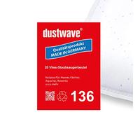 Dustwave® Megapack Lot de 20 sacs filtrants pour aspirateur Hoover 429 Cylindres Env. 20 l Fabriqué en Allemagne