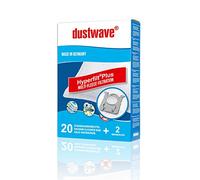 Dustwave MicrofiltPlus® Lot de 20 sacs d'aspirateur de qualité supérieure pour ZVQ 2105 Viva Quickstop/non-tissé extra épais pour personnes allergiques - Sacs filtrants de marque « MicrofiltPlus® »