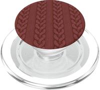 Dusty Pink Sweater Knit Print Pattern Winter Aesthetic PopSockets PopGrip pour MagSafe