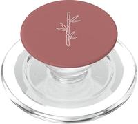 Dusty Rose Bamboo Line Art Minimaliste Yoga PopSockets PopGrip pour MagSafe