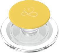 Dusty Rose Infinity Heart Minimalist Line Art Esthétique PopSockets PopGrip pour MagSafe